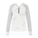 thumbnail image 4 of Blusa informal con cremallera y manga larga con estampado de rayas para mujer Fridja  hj1693, 4 of 7