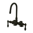 thumbnail image 2 of Kingston Brass Cc91T2 Deck Mount Clawfoot Tub Filler - Polished Brass Finish, 2 of 4