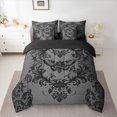 thumbnail image 2 of Homewish Rustic Victorian Flower 7-Piece Twin Bedding Sets,Baroque Damask Pattern Bedding Comforter Set,Gothic Moth Sheet Sets For Adult,Luxury Bedroom Decor Reversible, 2 of 8