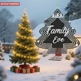 thumbnail image 4 of Stylish Metal Hanging Christmas Tree Wind Spinner - Concentric Circle Design with ' Family ' & ' Eve ' in Cursive - Perfect for Garden Decor, 4 of 6