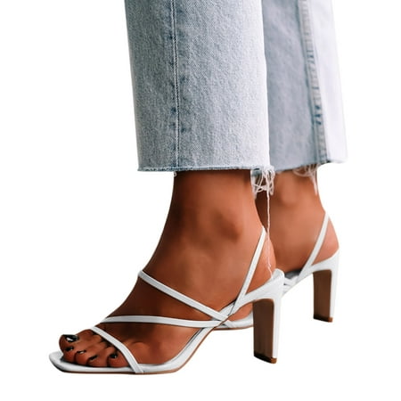 

Vedolay Flat Sandals Women s Comfort Summer Platform Heels Cute Slip-on Flatform Sandals White 8