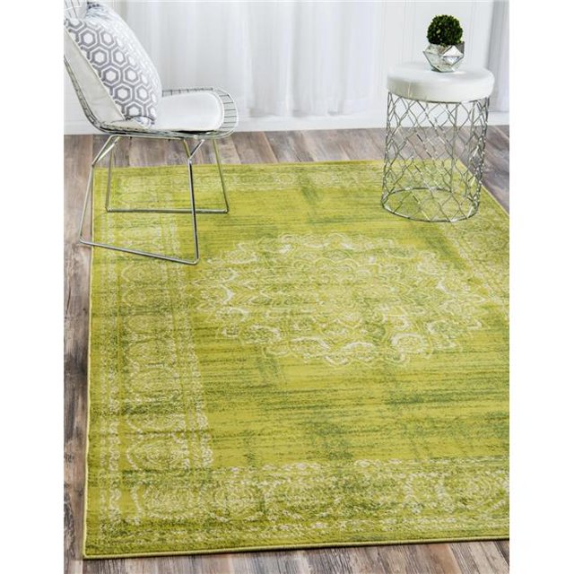 Unique Loom 3134890 7 x 10 ft. Imperial Cypress Rectangular Rug, Light Green
