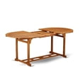 thumbnail image 4 of Pemberly Row Traditional Wood Patio Dining Table in Natural Oil, 4 of 6