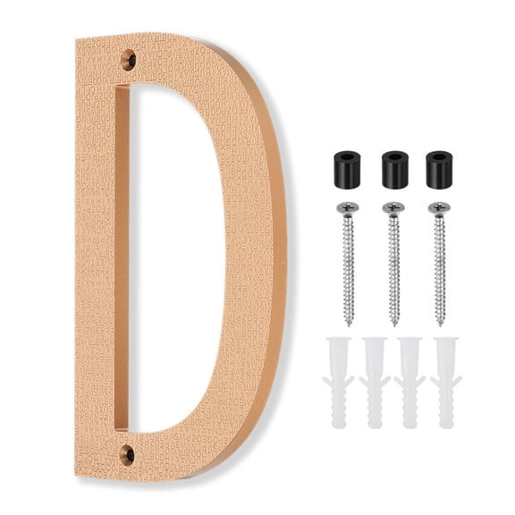 Uxcell Gold House Number, House Address Numbers Sign Large Floating Letter D