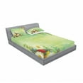 thumbnail image 3 of Ambesonne Floral Fitted Sheet & Pillow Sham Set, Freshening Mother Earth, Twin, Multicolor, 3 of 3