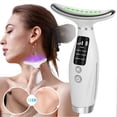 thumbnail image 2 of Red Purple Light Lifting Firming Face Massager Rechargeable Facial Massager For All Body Skin, 2 of 5