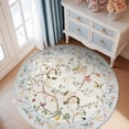 thumbnail image 1 of Alfombra Redonda Jinchan Floral 150 cm Lavable a Máquina Antideslizante, 1 of 9