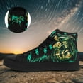 thumbnail image 2 of Coolcustomize Men's Plus Size Neon Grim Reaper High-Top Sneakers - Women's Gothic Streetwear Couple Shoes with Neon Accent - Travel & Parties - Lace-Up Gothic for Daily Wear - Ideal Gift for Festival, 2 of 9