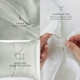 thumbnail image 5 of Green Mist Vintage Washed 3 Piece Cotton Duvet Cover Set, Twin/TwinXL, by Noble Linens, 5 of 6