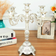 thumbnail image 2 of Candelabro de cinco velas de aleación de zinc, accesorios para películas de bodas, candelabro romántico, 2 of 4