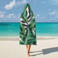 thumbnail image 5 of Tropical Jungle Banana Leaf Hooded Blanket Wearable Cloak Hoodies Throw Cape Wrap Poncho for Bed Sofa and Lounge Chair, 5 of 6