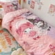 thumbnail image 2 of Kuromi Cinnamoroll Anime Kawaii Sanrio colcha para estudiantes conjunto de tres piezas lindo dibujo animado My Melody sábana manta niñas juguetes, 2 of 5