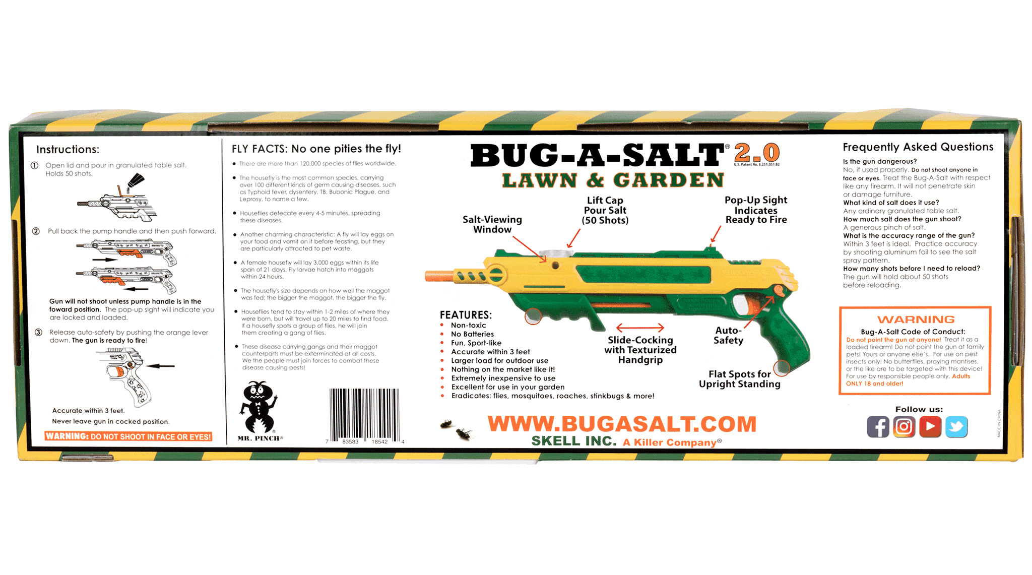 Fly Assault Salt Spray Gun Bug Killer Indoor Home Pest Control Lawn