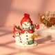 thumbnail image 1 of Caja de baratijas con forma de muñeco de nieve de Navidad Hugo joyero esmaltado con bisagras 5,5 cm x 5 cm x 8 cm, 1 of 10