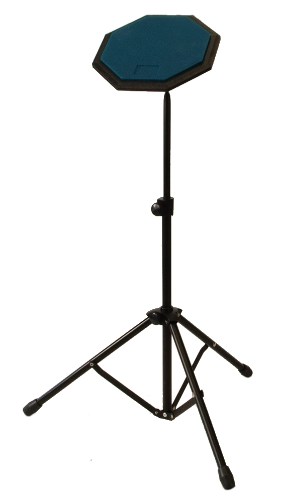 DRUM PRACTICE PAD 8x8" Octagon + STAND Adjustable 1932" Swivel GREEN