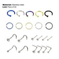thumbnail image 7 of UDIYO 1 Set Nose Ring Shiny Exquisite Simple Long Lasting Geometric Nose Ring for Prom, 7 of 7