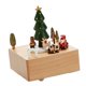thumbnail image 4 of Adorno de caja de música navideña, caja musical de cuerda con melodía, temática navideña árbol de navidad verde, 4 of 9