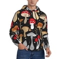 thumbnail image 2 of Sikiie Various Mushrooms Men's Hoodie, Essentials Hoodie, Sweatshirt, Pullover Hooded Sweatshirt for Men-Medium, 2 of 7