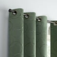 thumbnail image 2 of Eclipse Meridian Geometric 100% Blackout Thermaback Grommet 42 x 63 Window Curtain Panel, 1 Panel, Sage, 2 of 5