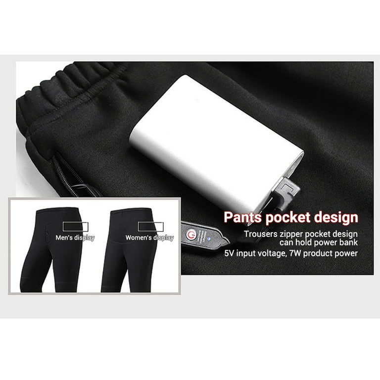 Ploreser Men's USB Heated Underwear Cotton Warm Smart Electric Clothes  Thermal Underwear Carbon Fiber Heating Underwear Electric Heated Cloth