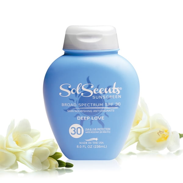 SolScents Moisturizing Sunscreen Lotion SPF 30 - Deep Love 8fl oz