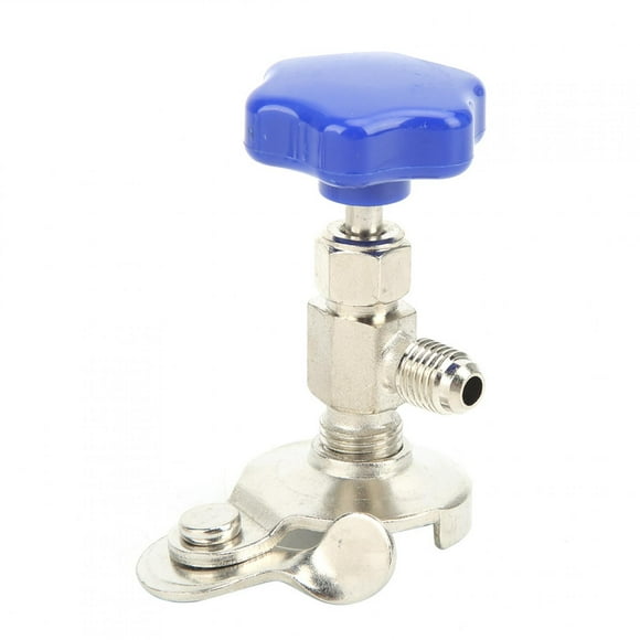 R134a Can Tap, Puncture Style Refrigerant Dispenser With Adapter For 1/4" And 1/2" AC Charging Hoses For Refilling Automotive Truck SUV 337B R12 R134A