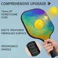 thumbnail image 2 of Pickleball Paddles Set Of 2, Fiberglass Surface, Vibrant Rainbow Print, 4 Balls & Bag, 2 of 5
