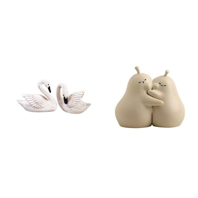 Sujetalibros con forma de cisne de resina, figuras decorativas para estantes, de . Adorno artístico ideal para bodas, fiestas, oficinas y dec