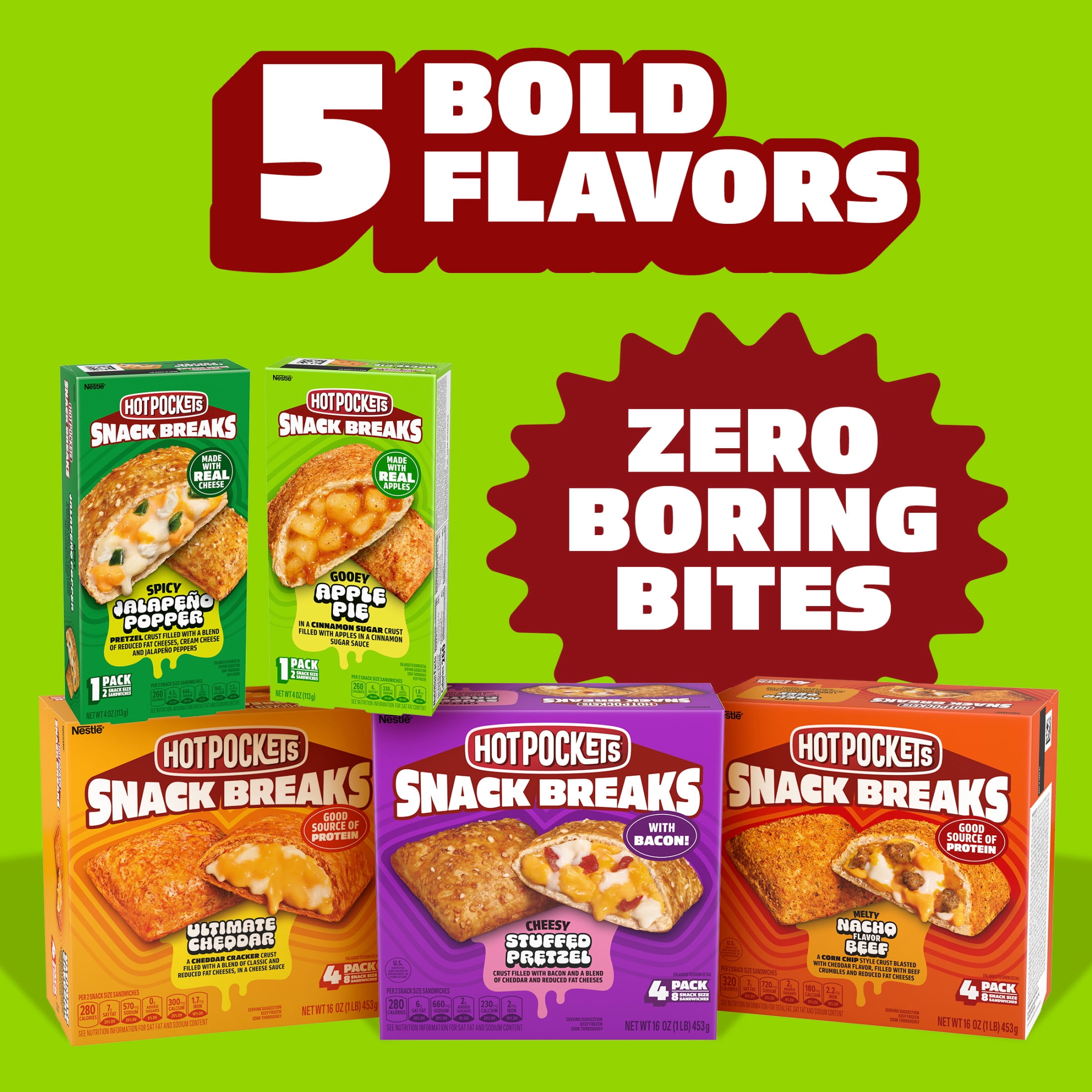 Hot Pockets Snack Breaks Apple Pie, Frozen Treats, 4 Oz, 2 Count