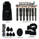 thumbnail image 2 of Kit de 30 brochas de maquillaje MAANGE con bolsa, negras para maquillaje, 2 of 8