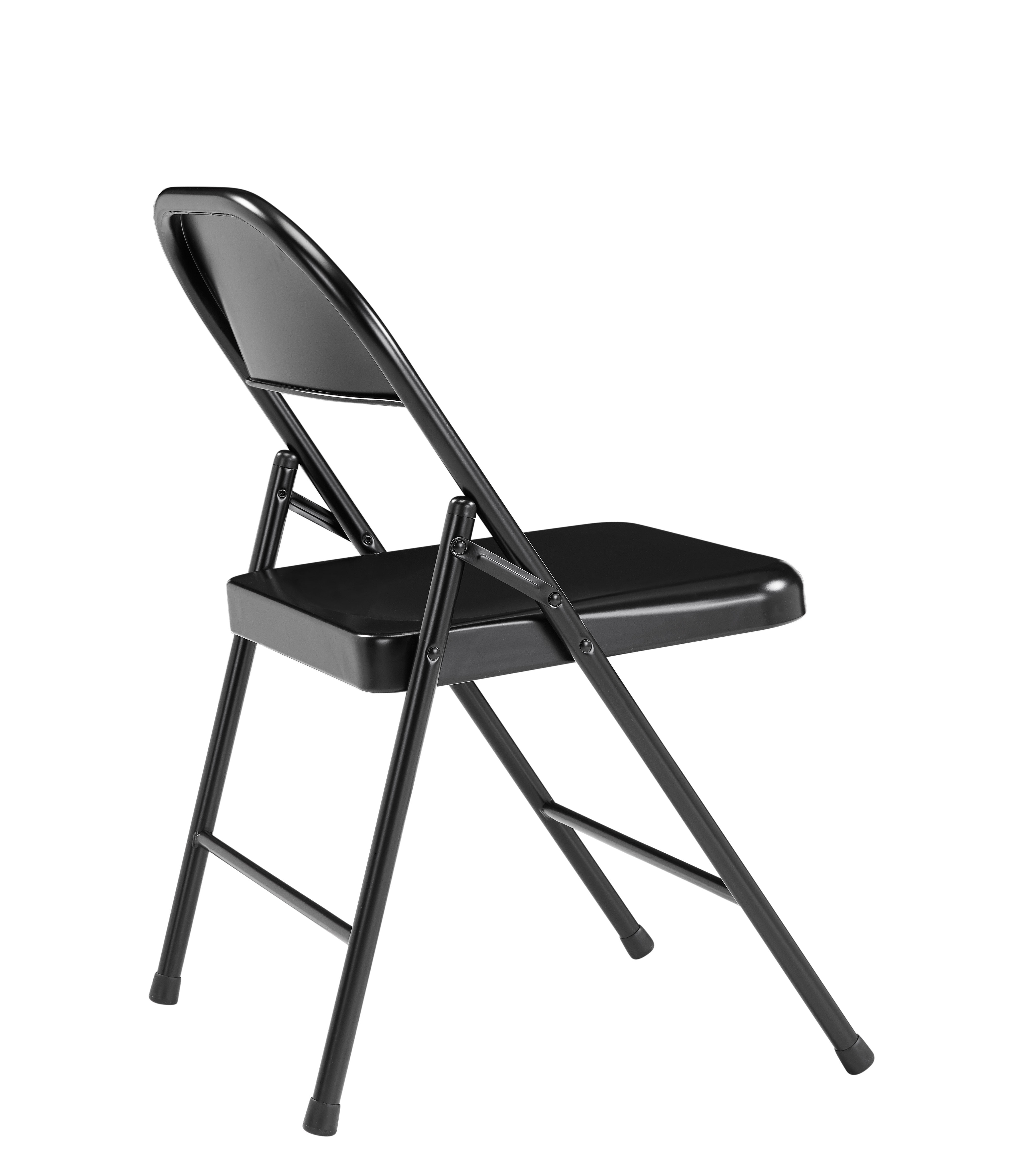 (Pack of 4) Commercialine® 900 Series All-Steel Folding Chair, Black