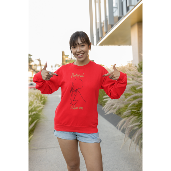 Natural Woman Cute Afro (BL) Crewneck Sweatshirt