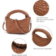 thumbnail image 4 of LHSHID Women Woven Tote Small Crossbody Bag, Weave Quilted Purse Square Shoulder Bag Woven Handbag with Detachable Strap, 4 of 6