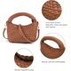 thumbnail image 4 of LHSHID Women Woven Tote Small Crossbody Bag, Weave Quilted Purse Square Shoulder Bag Woven Handbag with Detachable Strap, 4 of 6