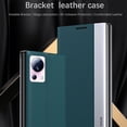 thumbnail image 2 of Thin Slim Flip Case for Xiaomi 13 Lite (Not 13) with Kickstand, Full Body Protective PU Leather Cover Business Phone Cases for Xiaomi 13 Lite CX Deep Blue, 2 of 9