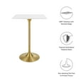 thumbnail image 4 of Lippa 28" Square Wood Top Bar Table, 4 of 6