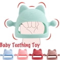 thumbnail image 1 of Juguetes para la dentición de bebés de 0 a 6 meses, mordedor de silicona que nunca se cae, chupete de mano para bebés que succionan, alivio del dolor calmante, el mejor juguete para masticar para, 1 of 7