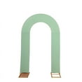 thumbnail image 3 of BalsaCircle 8 feet Sage Green Fitted Spandex Double Open Arch Backdrop Stand Cover Party Events Decorations Supplies, 3 of 8