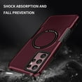 thumbnail image 2 of Magnetic Phone Case for Samsung Galaxy S22 Ultra (Not S22) Compatible with Magsafe, Military-Grade Shockproof Case with Built-in Magnet Circle for Samsung Galaxy S22 Ultra, MS Claret, 2 of 9