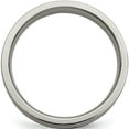 thumbnail image 2 of Titanium/Silver Two-Tone Titanium Brushed With Sterling Silver Inlay 6mm Grooved Band (Size 8) Made In China tb371-8, 2 of 5