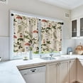 thumbnail image 6 of Farmhouse Kitchen Curtains 36 Inch Length Mushrooms Window Curtains Over Sink Set of 2, Berries and Leaves Short Tier Curtain for Kitchen, Vintage Small Kitchen Decor, 6 of 6