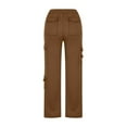 thumbnail image 7 of Outfmvch Cargo Pants Women Joggers with Pockets Fleece Pants Women Womens Work Pants Leggings for Women Work Pants Women Lounge Pants Women Coffee 3xl, 7 of 7