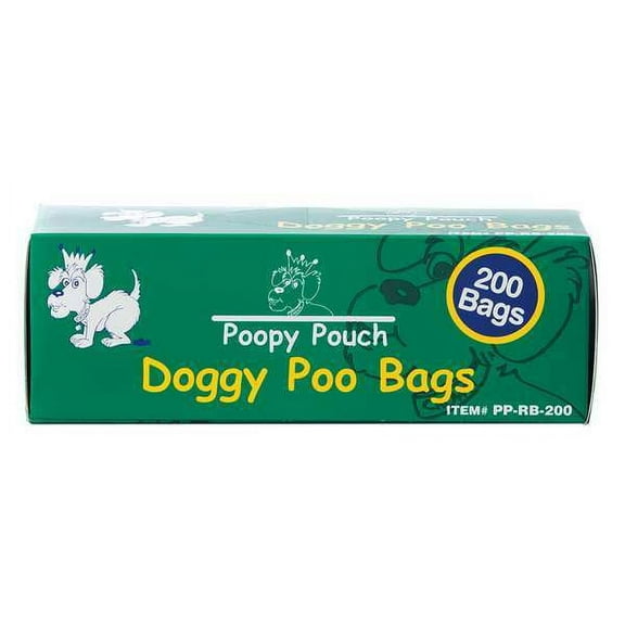 1Pack PoopyPouch PP-RB-200 Pet Waste Bag, 13in Hx8in W, 3/4 gal., PK10