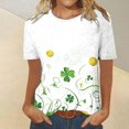 thumbnail image 1 of Puntoco Liquidación de camisetas cortas para mujer, camiseta de manga corta con cuello redondo y estampado informal a la moda para mujer, camiseta de manga corta con cuello redondo, 1 of 5