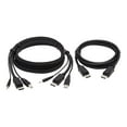 thumbnail image 2 of Tripp Lite Dual DisplayPort KVM Cable Kit 4K USB 3.5 mm Audio 3xM/3xM 6ft - Video / USB / audio cable - mini jack, USB, DisplayPort (M) to DisplayPort, USB Type B, mini jack (M) - 6 ft - 4K support - black, 2 of 6