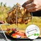 thumbnail image 4 of Juego de soporte para aves de corral de acero inoxidable, parrilla plegable para barbacoa, parrilla para acampar con bandeja de goteo para patas o ala Paquete A Baoblaze Parrilla de pollo, 4 of 8