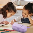 thumbnail image 2 of Estuche de lápices de doble capa de gran capacidad para niñas y niños, estuche de papelería portátil para estudiantes de secundaria., 2 of 7