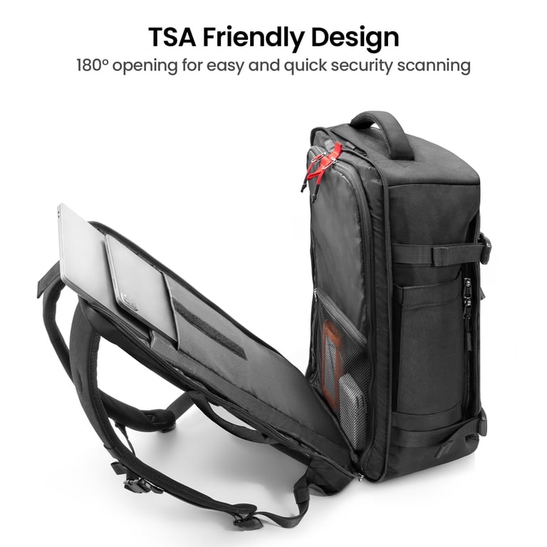 tomtoc Travel Backpack 40L, TSA Friendly Carry-on Fits 17.3