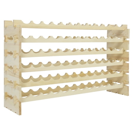 Best Choice Products 6-Tier Stackable Storage Wood Wine Rack for 72 Bottles -