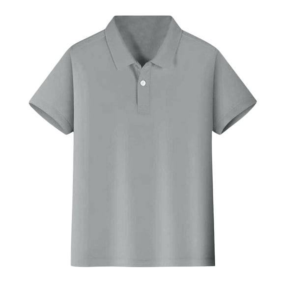 FhsagQ Tops Boys Shirts Size 8 Kids Boys Girls Short Sleeve Shirt Button Closure Comfortable & Soft Fabric Boys Christmas Shirts Size 6-7 Boys Shirts Size 14-16 Dressy Grey 9-10 Years